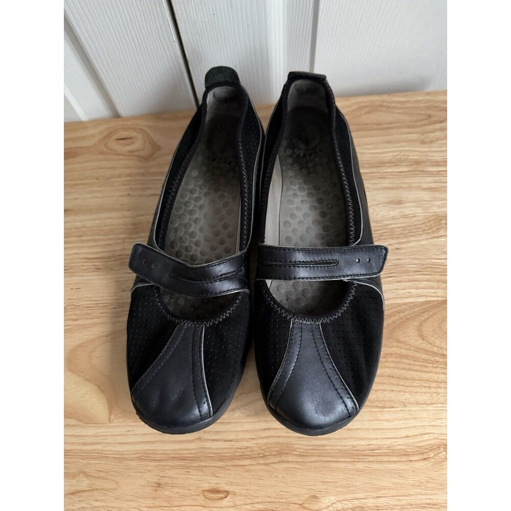 CLARKS Privo Shoes 10M Black Fabric Comfort Mary Jane Flats